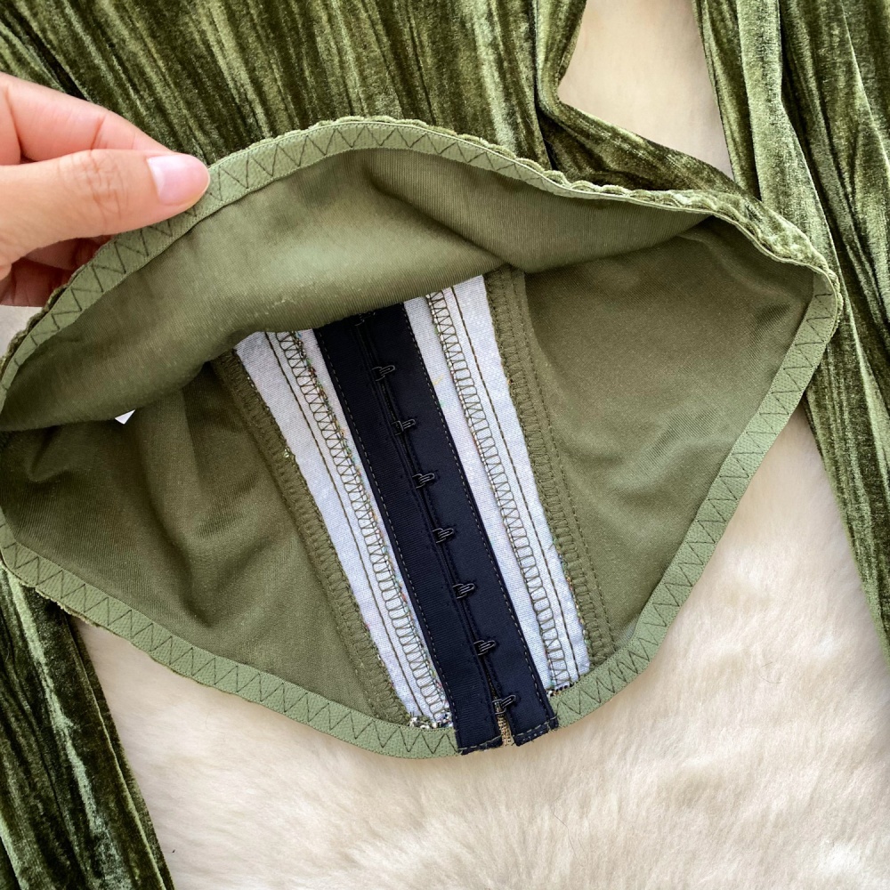 Court style autumn tops retro velvet T-shirt for women