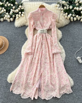 Lace splice light luxury bandage dress