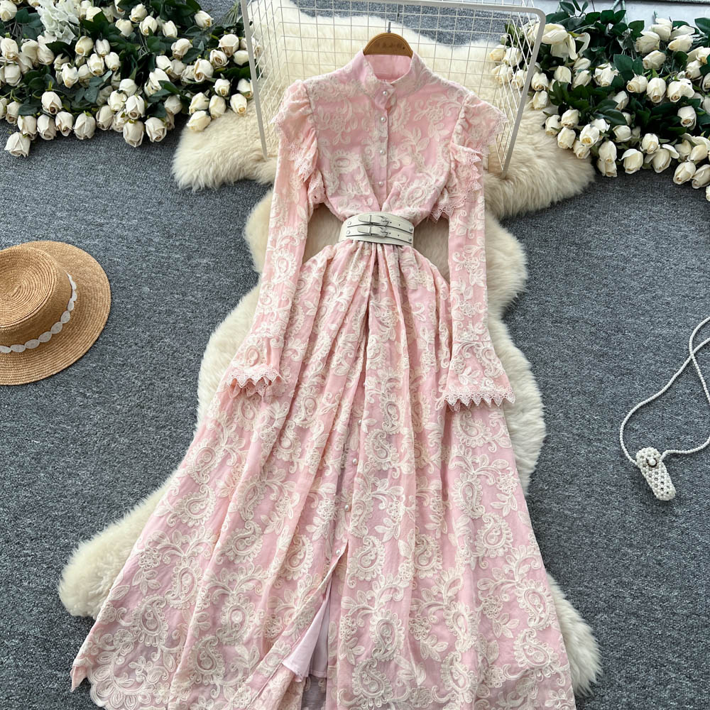 Lace splice light luxury bandage dress