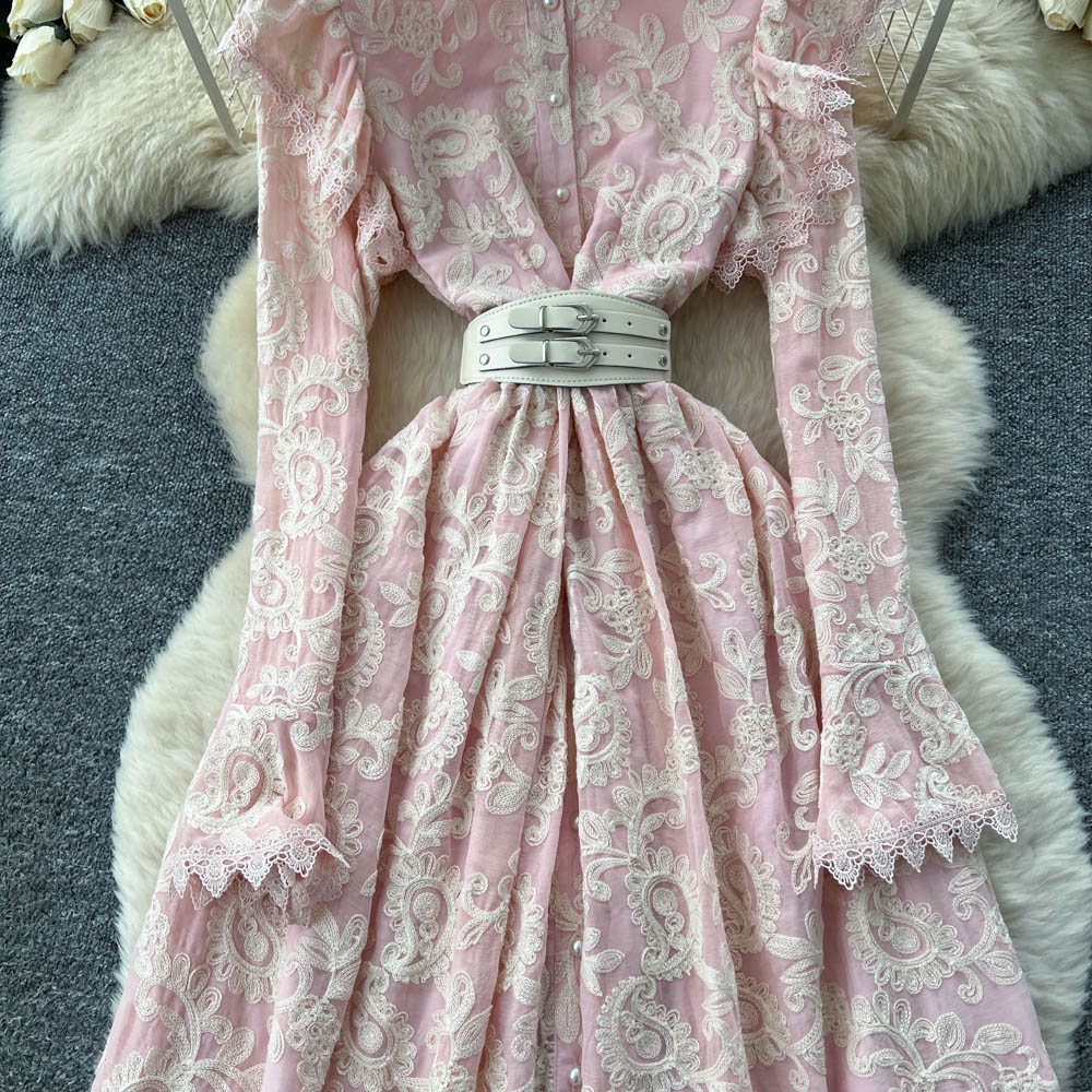 Lace splice light luxury bandage dress