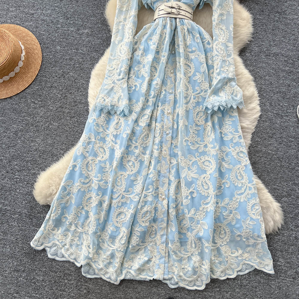 Lace splice light luxury bandage dress