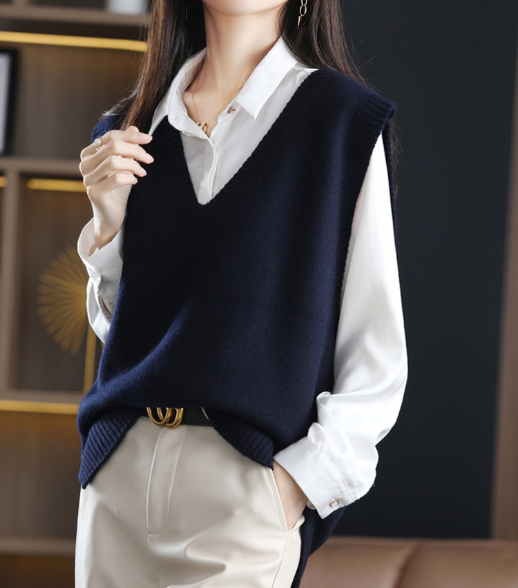 Autumn and winter bottoming shirt pullover waistcoat