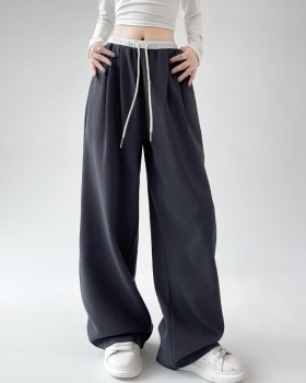 Casual American style wide leg pants loose sweatpants