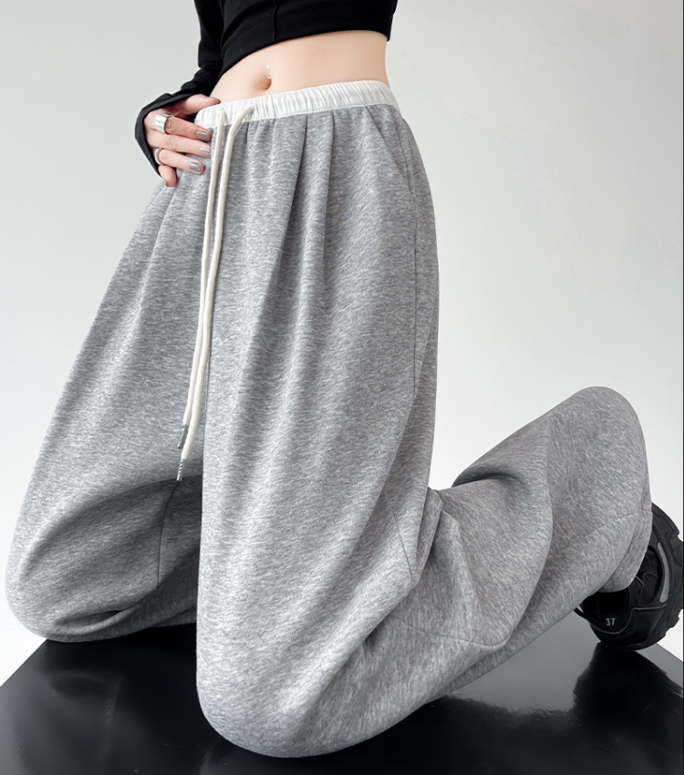 Casual American style wide leg pants loose sweatpants