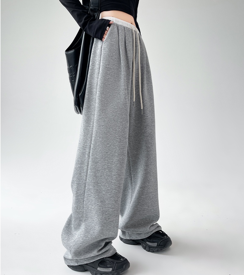 Casual American style wide leg pants loose sweatpants