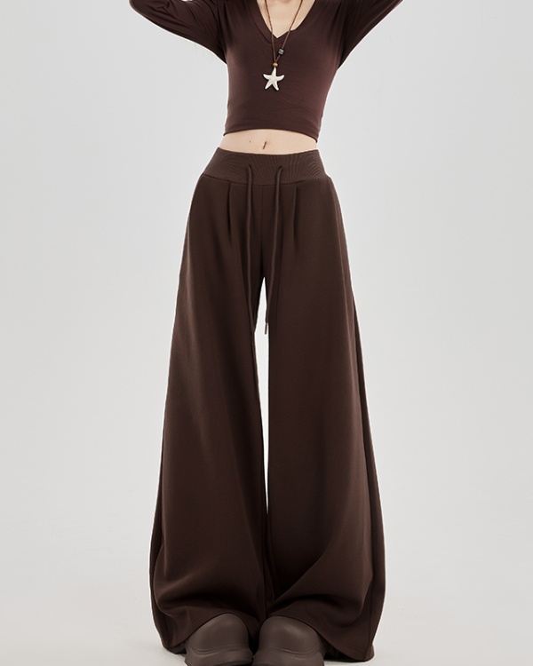 Low-waist wide leg pants sweatpants for women