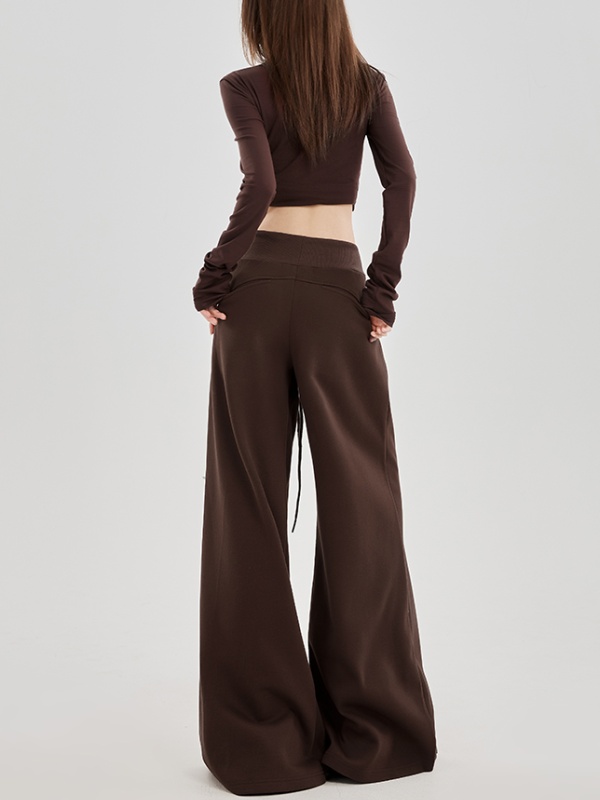Low-waist wide leg pants sweatpants for women