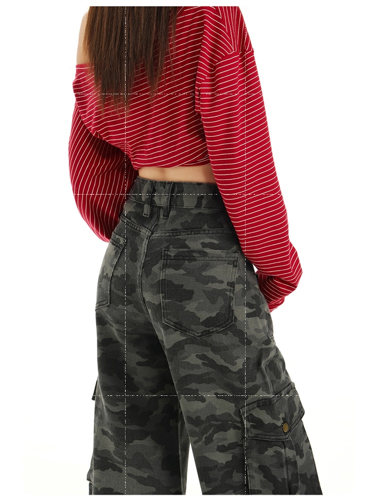 Street work clothing high waist long pants for women