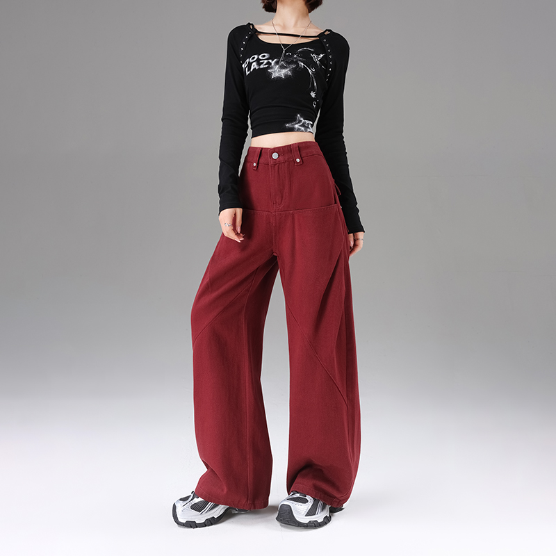 High waist wide leg pants