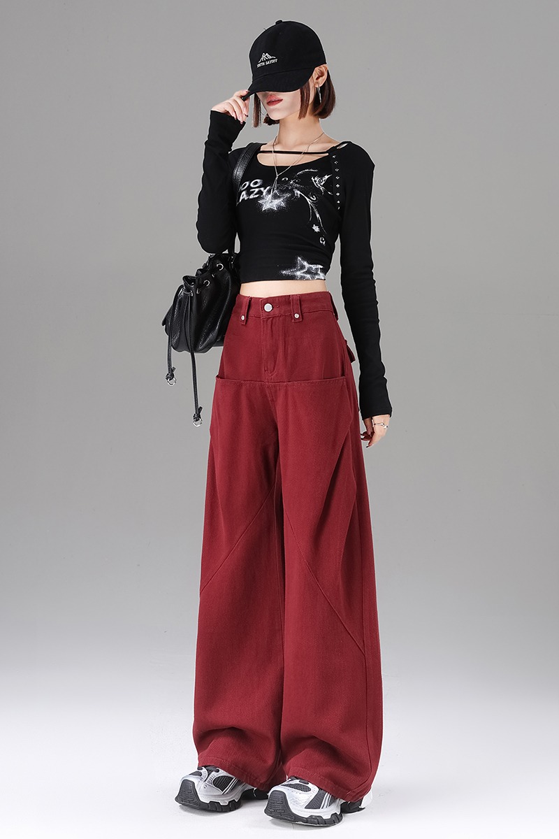 High waist wide leg pants