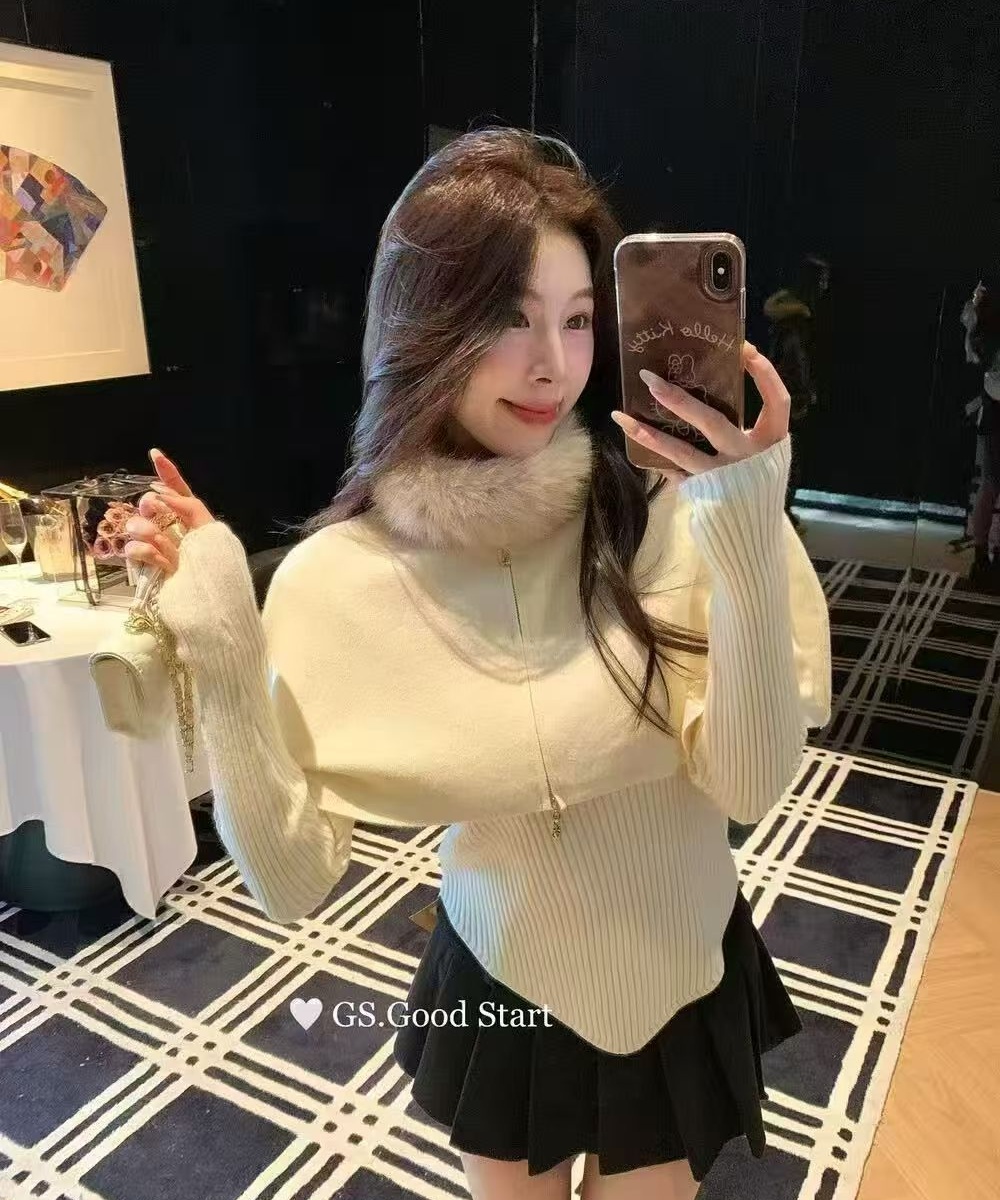 Autumn and winter sweater tops 3pcs set for women