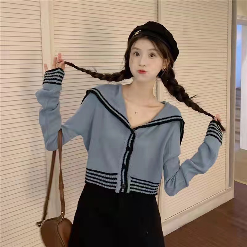 Commuting single-breasted cardigan knitted short sweater