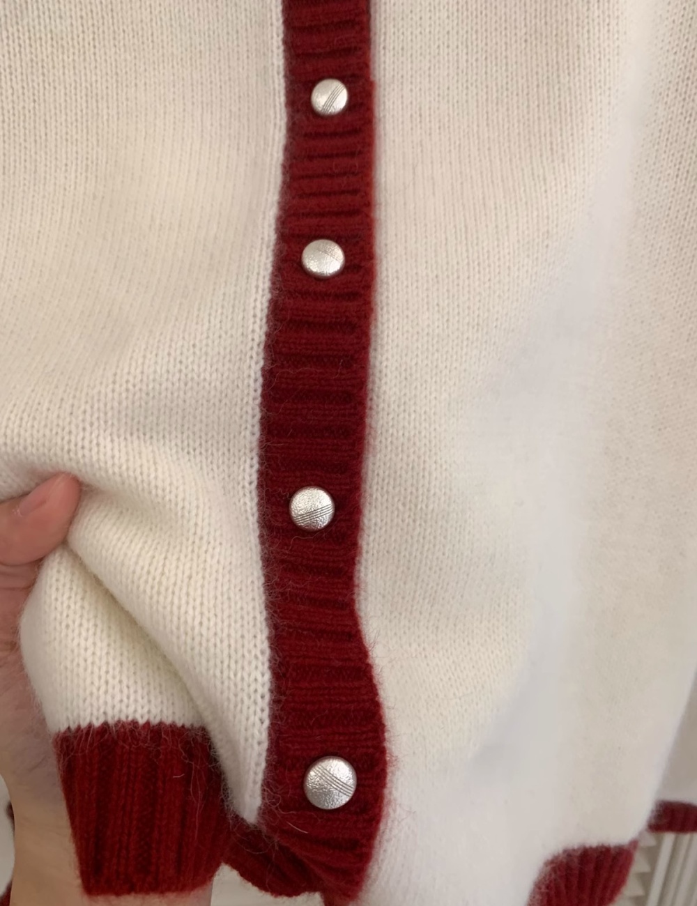 Winter letters cardigan embroidery small lapel coat for women