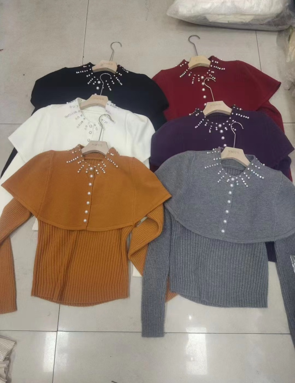 Loose shawl France style cloak 2pcs set for women