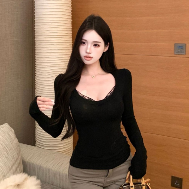 Autumn and winter sweater slim bottoming shirt for women