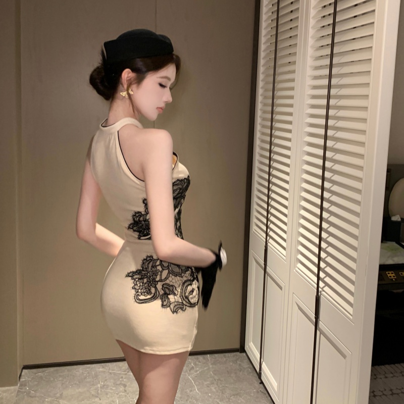 Temperament Chinese style embroidery dress for women