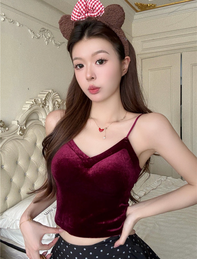 Slim sling integrated autumn with chest pad enticement vest