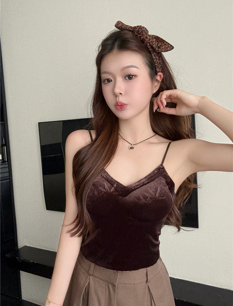 Slim sling integrated autumn with chest pad enticement vest