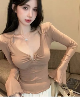 Long sleeve T-shirt Korean style tops for women