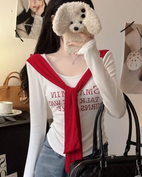 Printing autumn unique T-shirt spicegirl slim tops