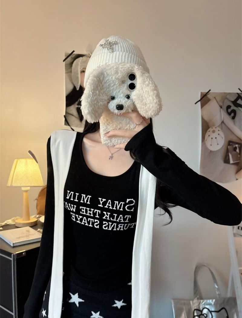 Printing autumn unique T-shirt spicegirl slim tops