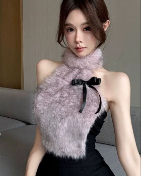 Fixed with chest pad tops thermal vest for women