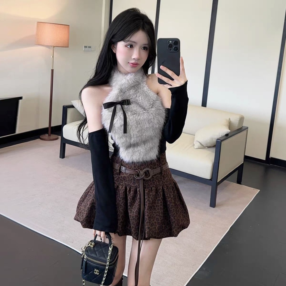 Fixed with chest pad tops thermal vest for women