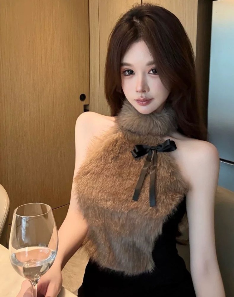 Fixed with chest pad tops thermal vest for women