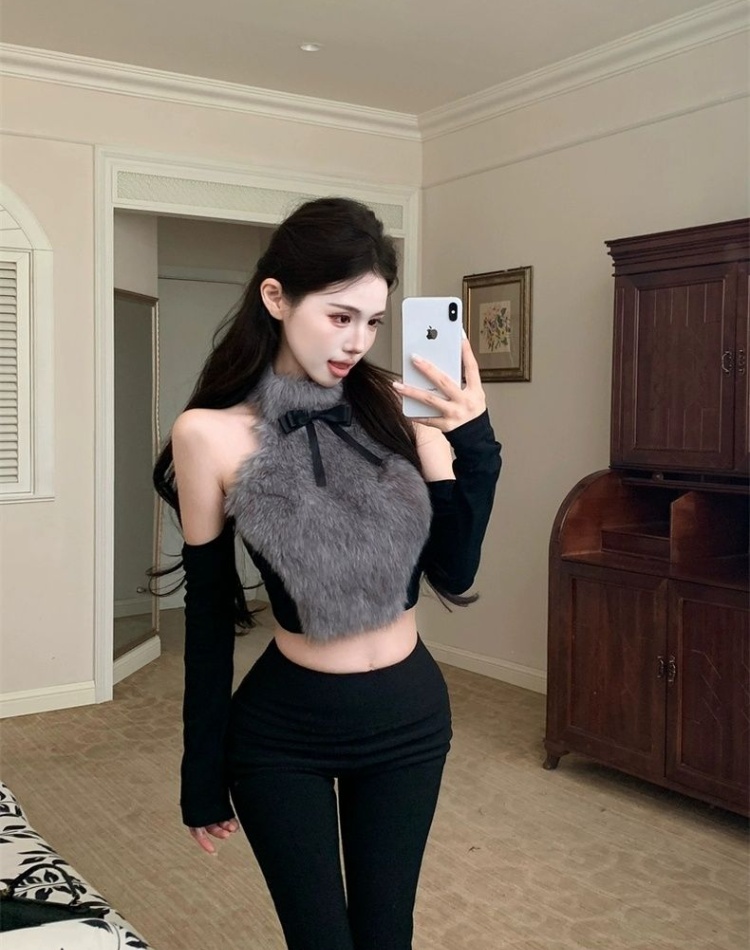 Fixed with chest pad tops thermal vest for women