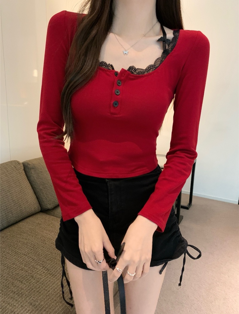 Spicegirl inside the ride tops long sleeve tight bottoming shirt