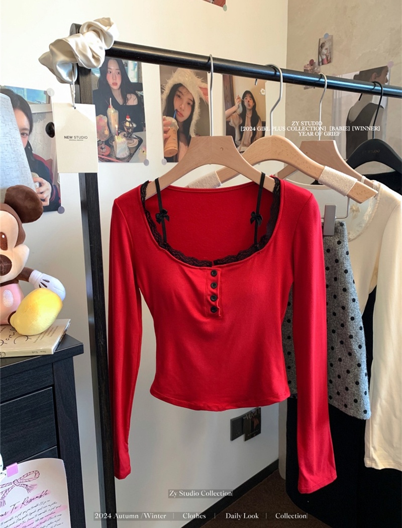 Spicegirl inside the ride tops long sleeve tight bottoming shirt