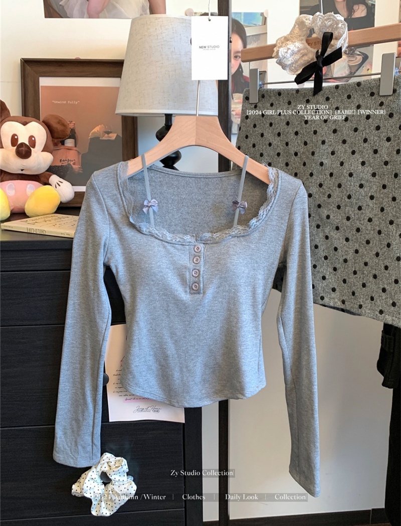 Spicegirl inside the ride tops long sleeve tight bottoming shirt