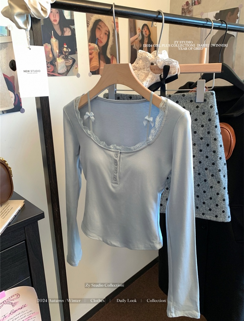 Spicegirl inside the ride tops long sleeve tight bottoming shirt