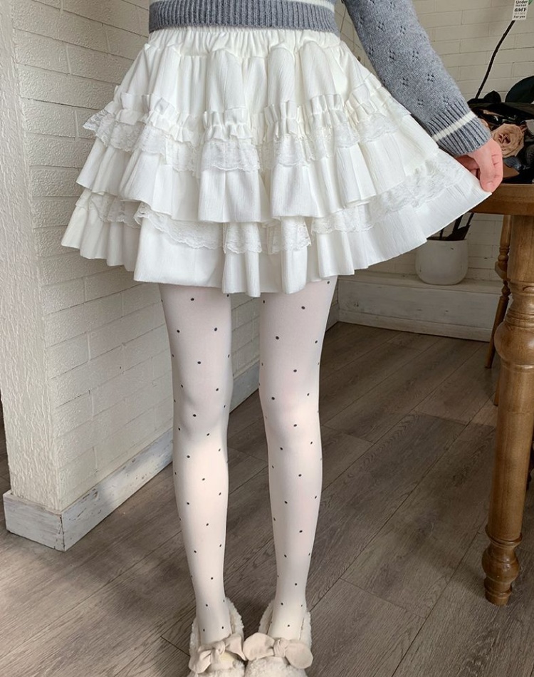 Cake sweet autumn and winter lace skirt for women