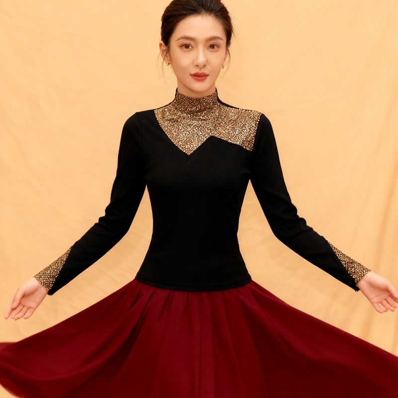 Light luxury thermal tops sueding small shirt for women