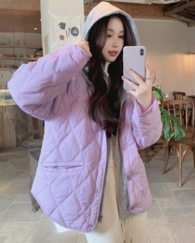 Thermal splice cotton coat Korean style winter coat