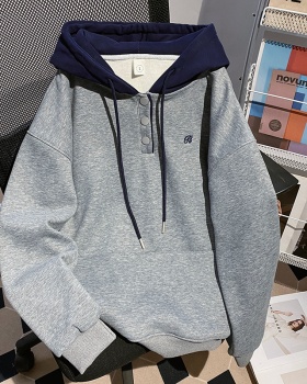 Autumn and winter pure cotton tops thermal hoodie