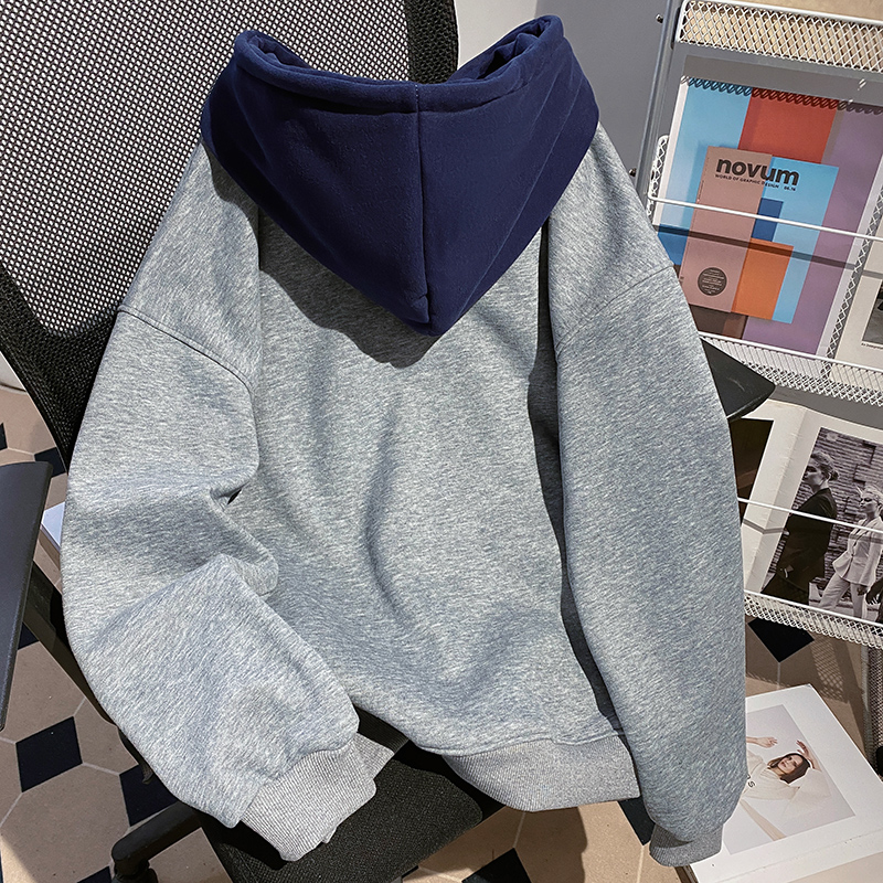Autumn and winter pure cotton tops thermal hoodie