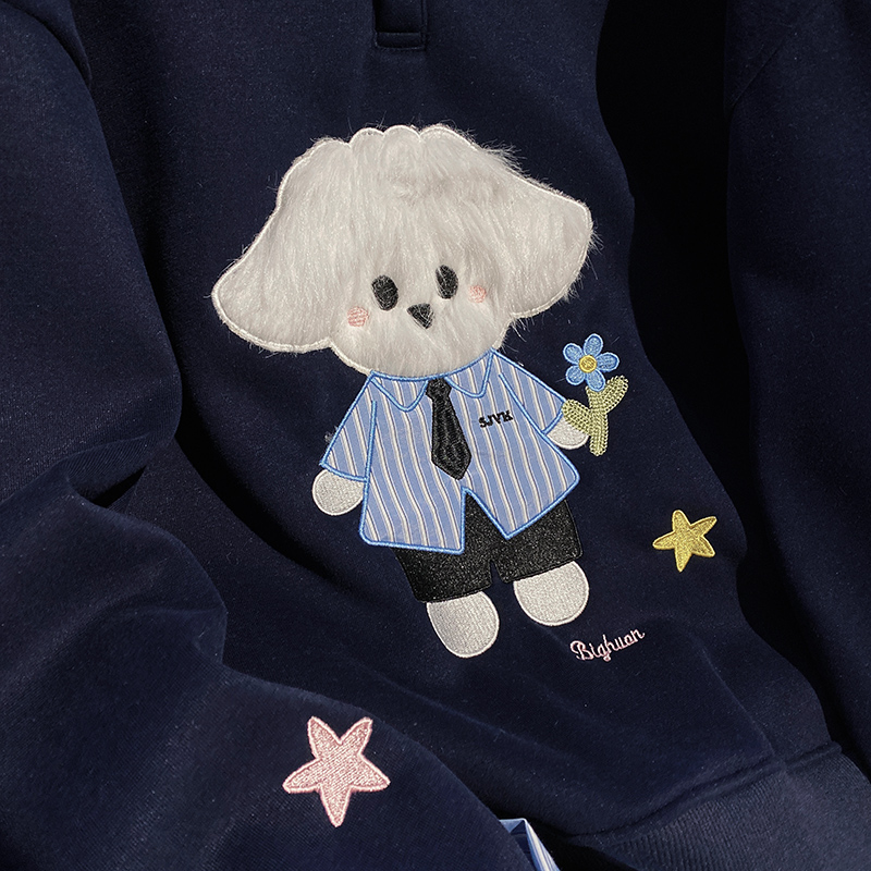 Thermal Pseudo-two tops autumn and winter hoodie for women