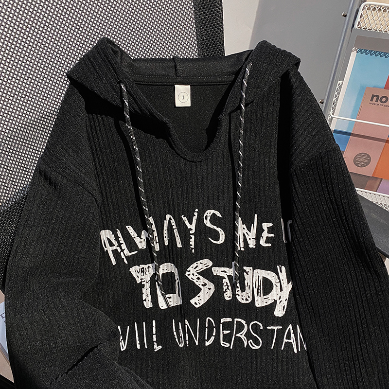 Korean style loose tops pit stripe T-shirt for women