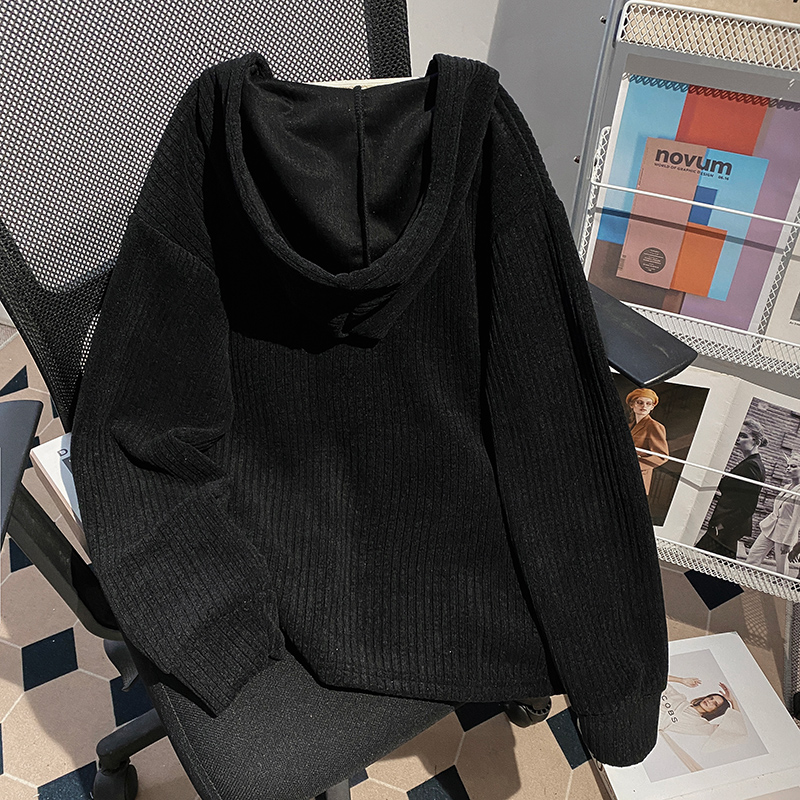 Korean style loose tops pit stripe T-shirt for women