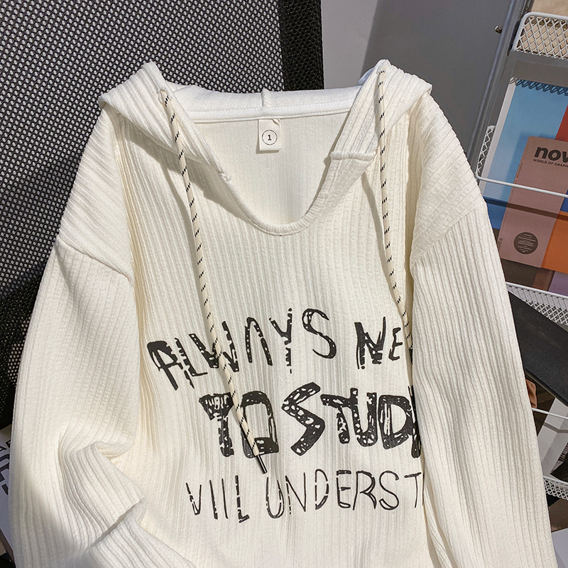 Korean style loose tops pit stripe T-shirt for women