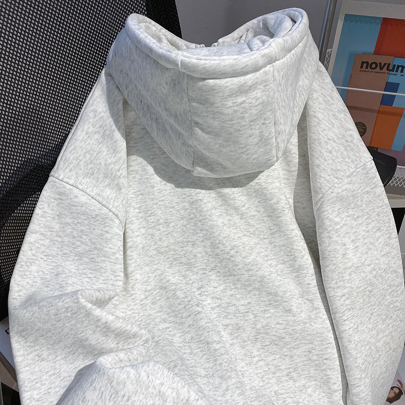 Thermal pure hoodie loose plus velvet tops