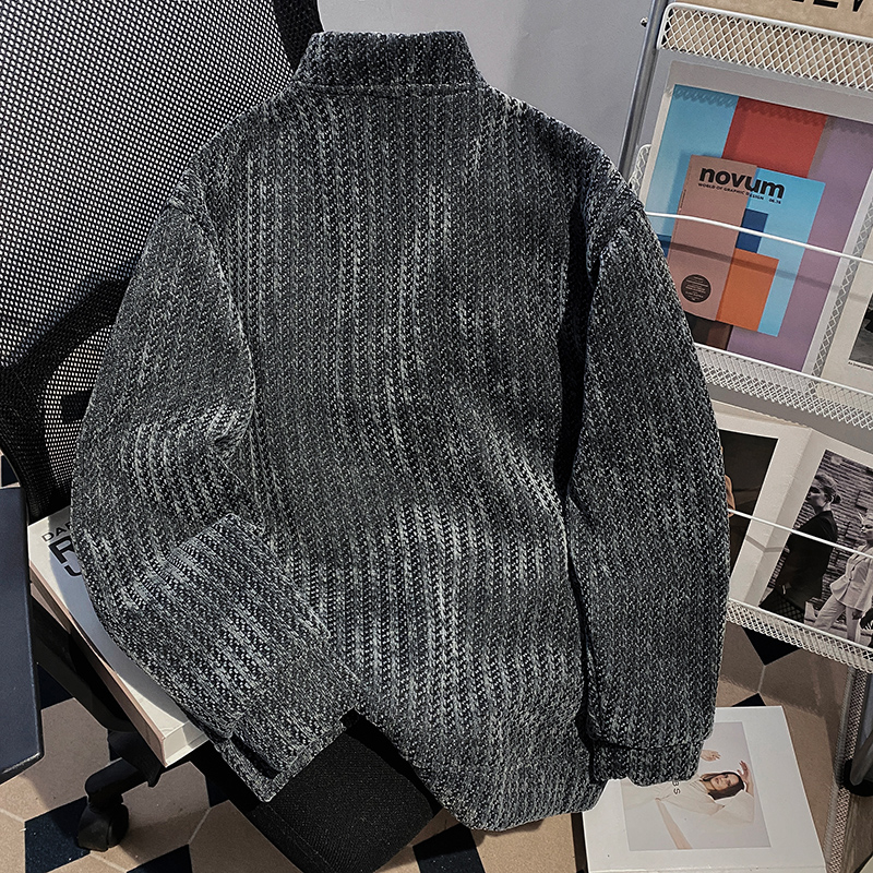 Zip Korean style tops cstand collar thermal hoodie