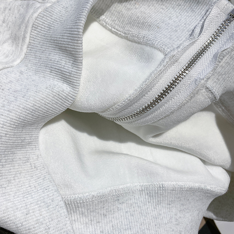 Plus velvet thermal loose coat couples zip cardigan