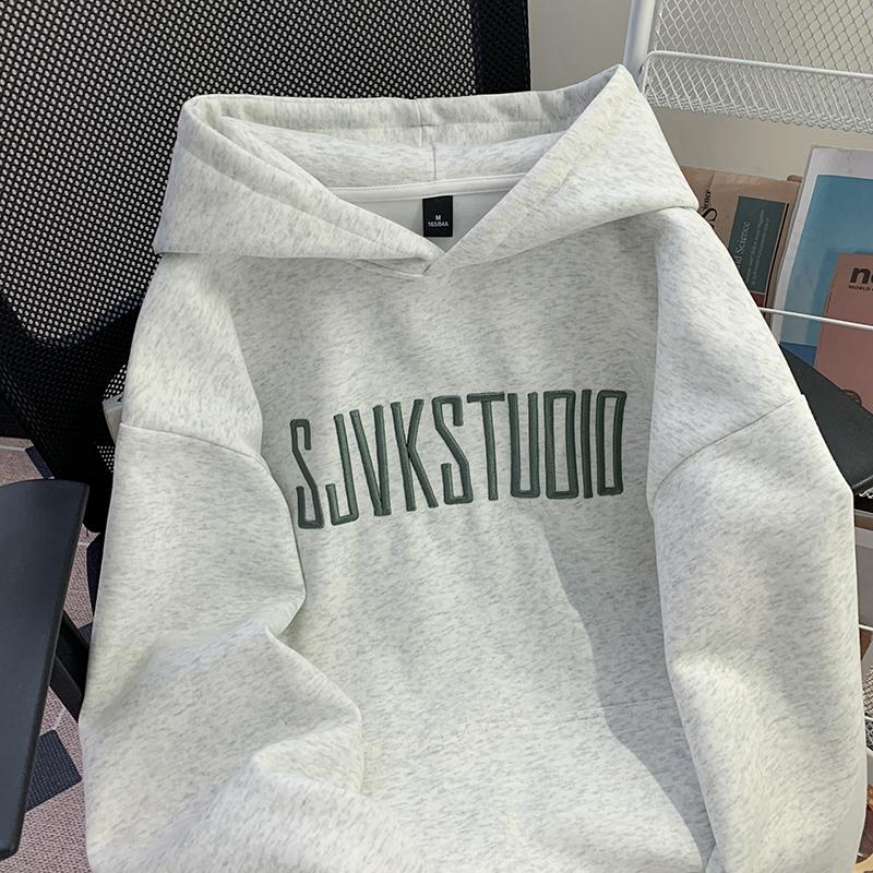 Cotton loose tops spring milk silk hoodie for women