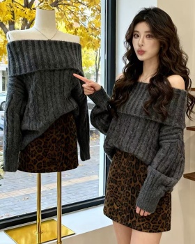 Show young Korean style tops lazy autumn skirt 2pcs set