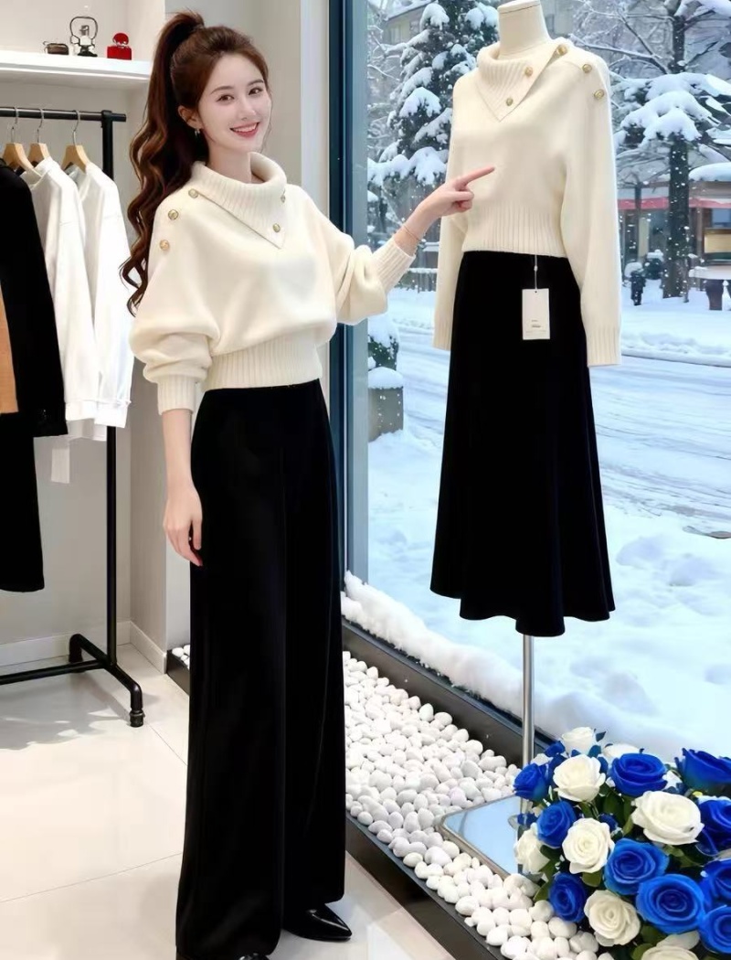 Knitted all-match tops tender sweater for women