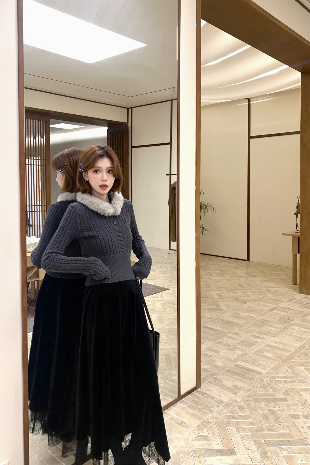 Christmas temperament winter removable sweater for women