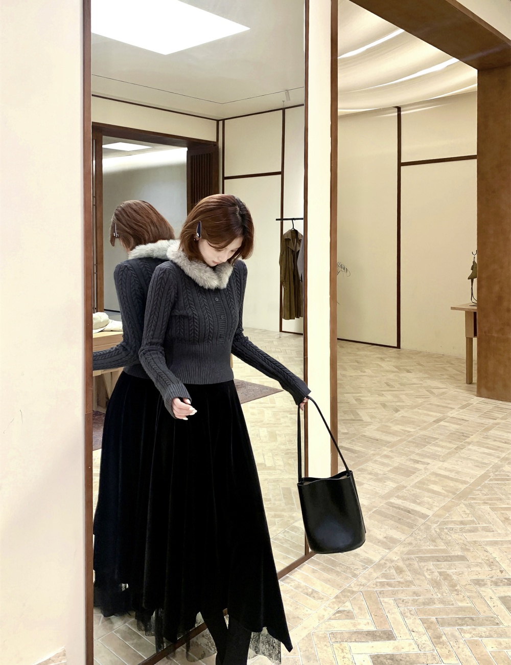 Christmas temperament winter removable sweater for women